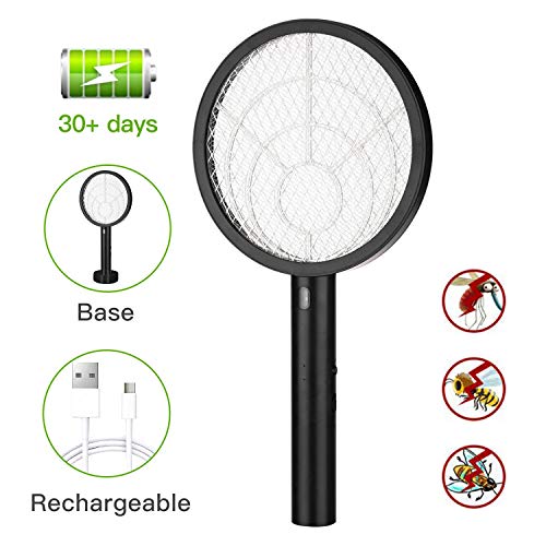 Teniswatter Electric Bug Zapper Fly Swatter Zap Mosquito Indoor Outdoor Pest Control, 4000V