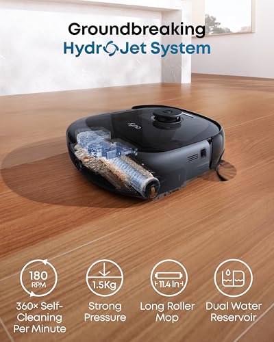 eufy E25 Omni Robot Vacuum and Mop Combo,HydroJet System, 20,000Pa Turbo Suction, Zero-Tangle Design, Edge-to-Corner Deep Cleaning, Obstacle Avoidance, Auto-Empty & Self-Cleaning All-in-One Station - Image 4