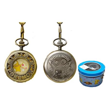 Amazon Co Jp ポケットモンスター サン ムーン レリーフ 懐中時計 ピカチュウ 腕時計 オリジナルbox付き リストウォッチ 時計 グッズ ポケモン 腕時計