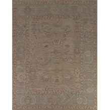 Rug Source Transitional Collection 8 x 10 Oushak Area Rug, Floral/Geometric Wool Carpet for Home Decor, Living Room, Dining Room, and Bedroom, Beige & Ivories, MPR-22386