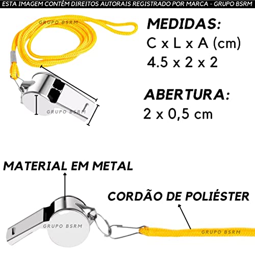 Apito De Metal Profissional Futebol Professor de Educação Física Treinandor Esportes Arbitro Juiz