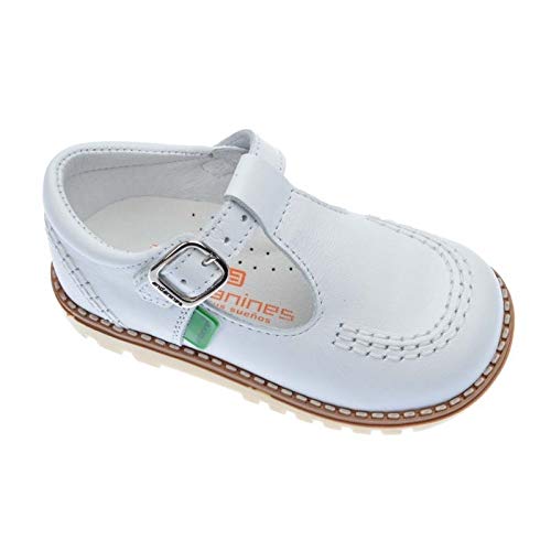 Zapatos de niño Blancos de Piel, de Andanines (pepitos) - Blanco, 28