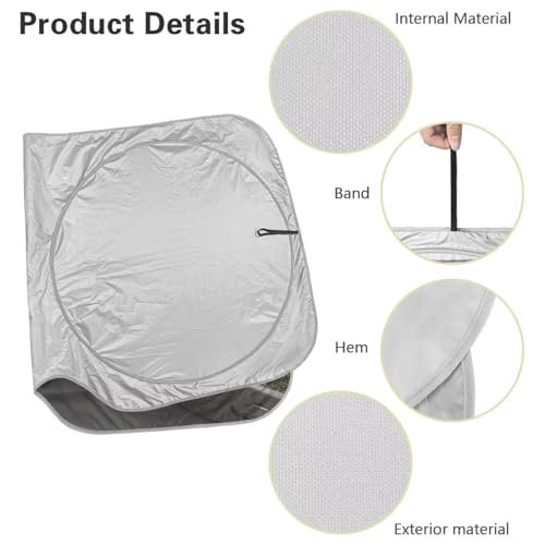 Image of Drive Black Cat Car Front Windshield Sun Shade Reflect UV Sun and Heat Foldable Car Windshield Sunshades Interior Accessories Protection Universal Vehicle Accessories