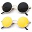 B22-golden Frame Black Lens + Golden Frame Yellow Lens