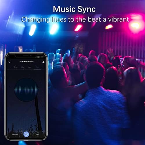 ANTELA GU10 Smart Bulb, Dimmable Colour Changing Alexa Light Bulbs, 2700K-6500K RGB Warm White, 4.5W=50W, 350LM, Smart Life APP Control, Compatible with Alexa, Google Home, No Hub Required, 4 Packs
