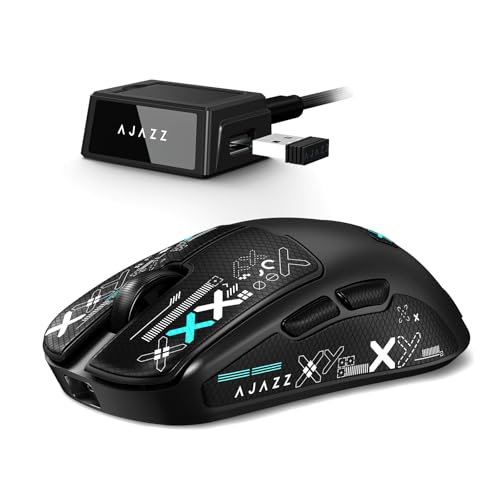 Souris gaming sans fil ZIYOU LANG A.JAZZ AJ159V2MC noire 24000 DPI rechargeable tri-mode
