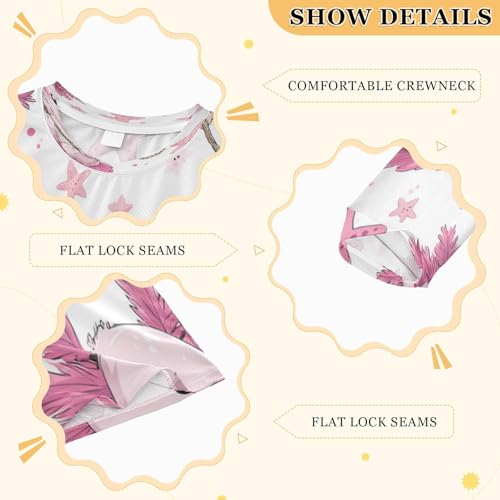 Cute Axolotl with Starfish Kawaii Boys Rash Guard Long Sleeve UPF 50+ Boys Swim Shirt Quick Dry Shirt for 3-12 Years3