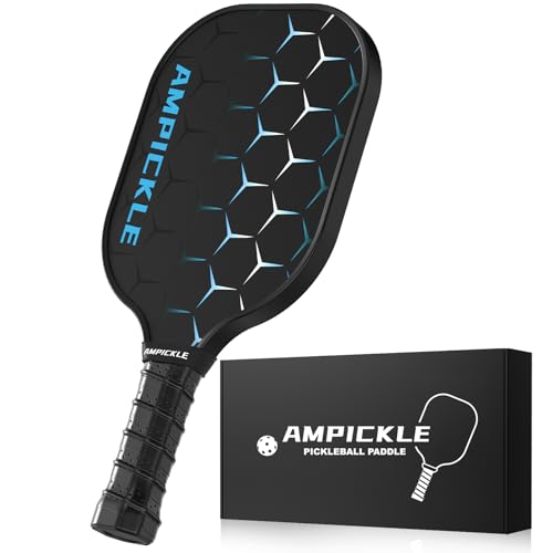 Image of Pickle Ball Paddle,Fiberglass Pickleball Paddle,Frosted Surface Pickleball Rackets, USAPA Standards,Oversized Sweet Spot Pickle Ball Paddle for Indoor Outdoor (B-Honeycomb Blue)