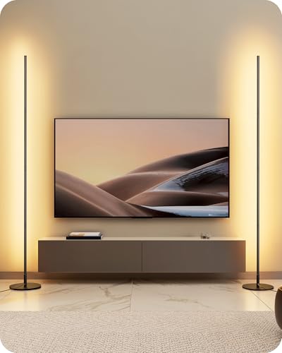 EDISHINE 2 Stück Stehlampe Wohnzimmer, LED Stehlampe Dimmbar,...