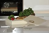 PIMOTTI Pizzastein 5cm Pizza-Stein für Backofen Brotbackstein aus echtem Schamott Pizzastein eckig...