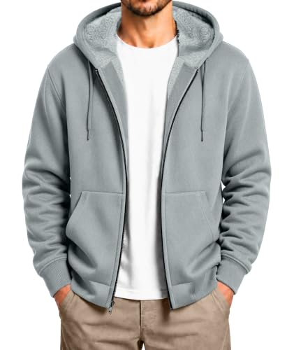 SCODI Hoodies for Men Zip Up Heavyweight Fleece Sweatshirt Thick Jacket XL - image 1