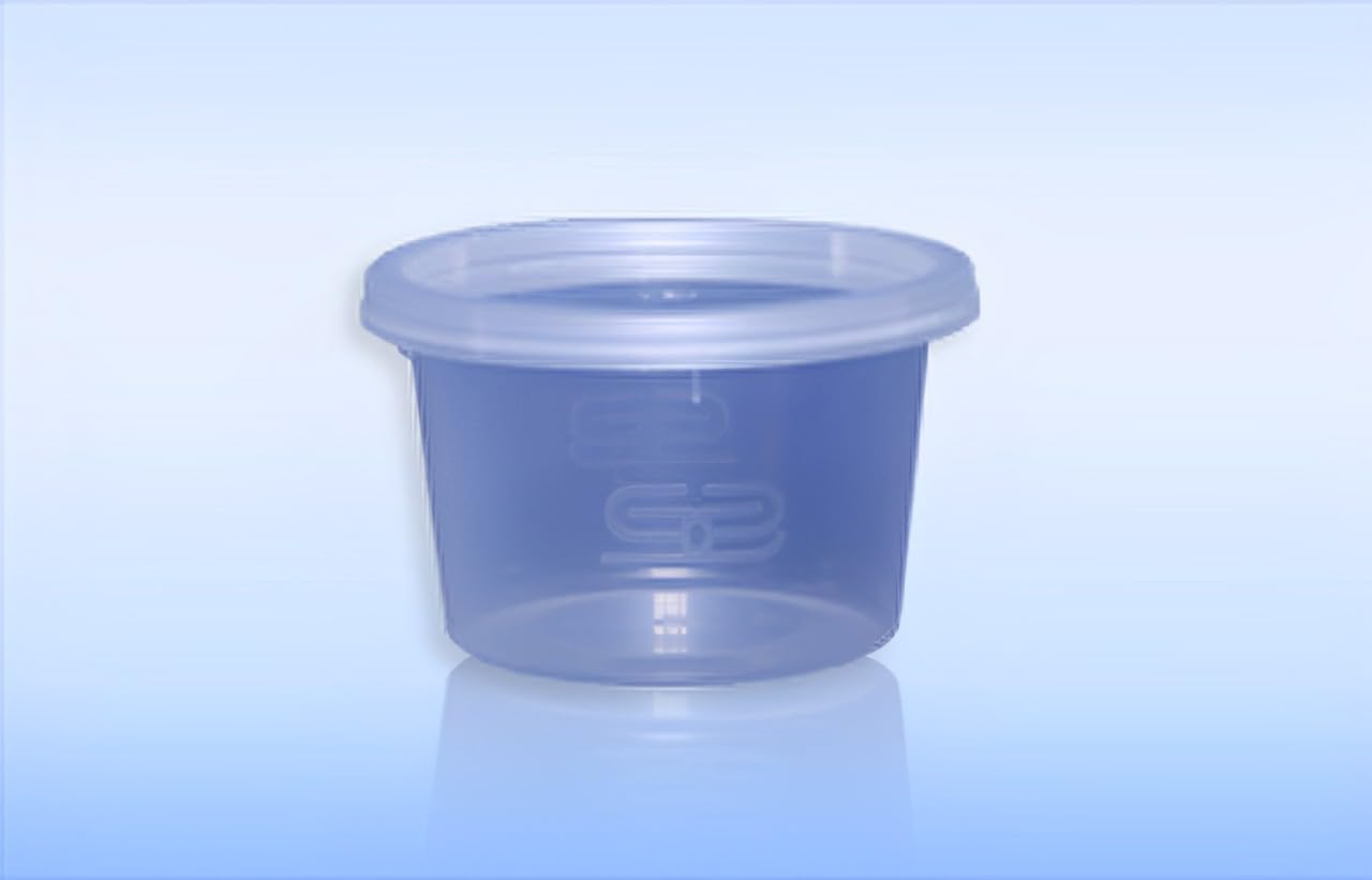 MARENT 10 Pack Small Plastic Containers with Lids for Takeaway, Satco Food Containers, Leakproof 4oz Plastic Pots for Storage, Sauces, Dips, Salads, Chutney, Restaurants, Catering (4oz/120ml)