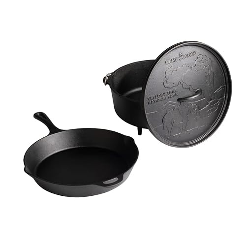 Camp Chef - National Parks Cast Iron Set (12 In Dutch Oven, 12 In Skillet & Lid) #TOP3