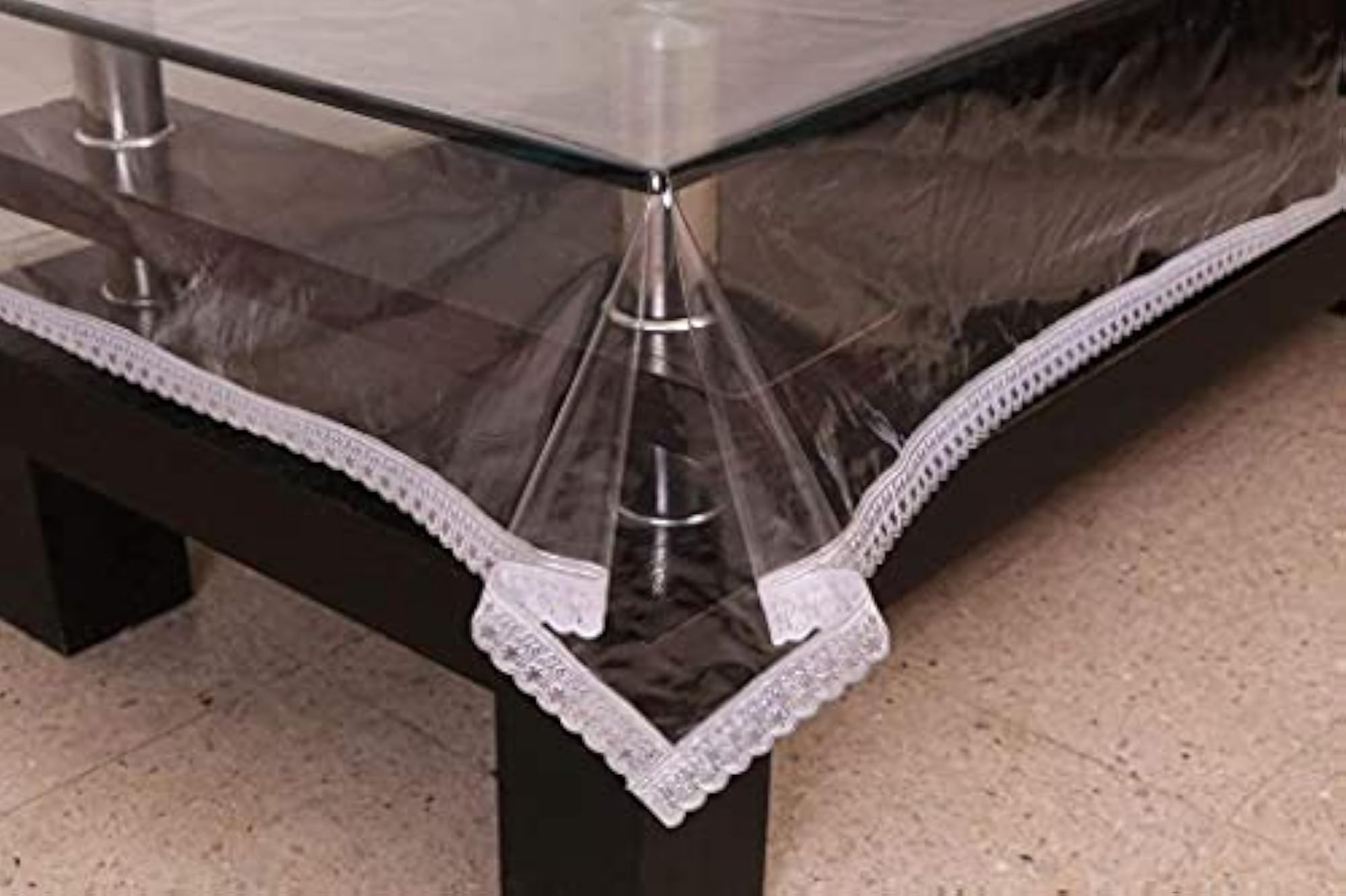 Thick PVC Transparent Rectangular Table Cover, 40x60 Inch