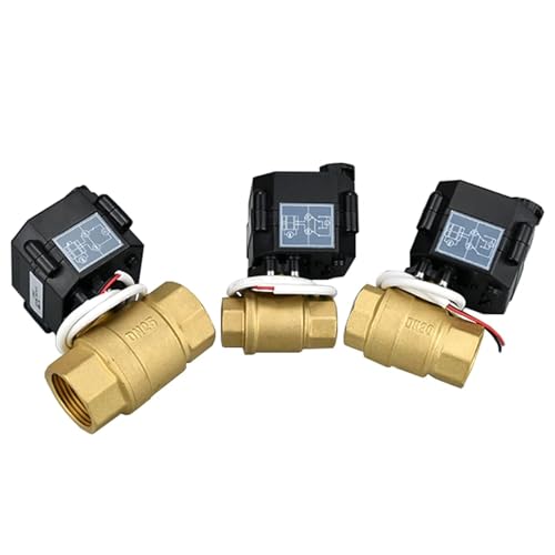 Válvula de bola motorizada DN15 de 12V con interruptor manual de latón 5