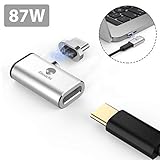 USB C Magnetic Adapter, Stouchi USB Type C Magnetic Adapter MagSate Magnetic USB C to USB C Connection Support 4.3 A 87W Fast Charging Compatible MacBook Pro, Samsung Galaxy S8 Or Other USB C Device