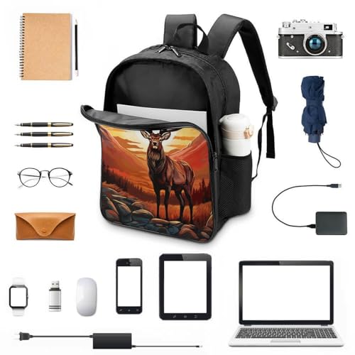 Sac ecole respirant pour enfants Deer dos rembourré anti-transpiration 40x28x16cm