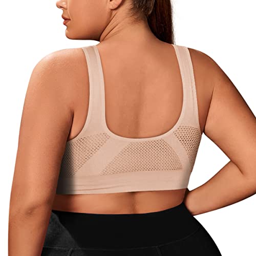 Comfy Women Sports Bras Pack Low Back Breathable Mesh Everyday Bras Elastic Night Sleep Bra #TOP2