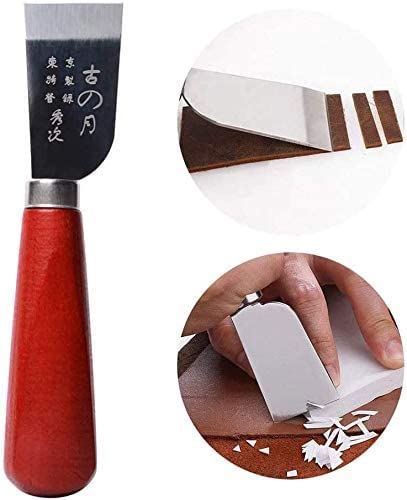 Leather Skiving Knife with Wooden Handle - Leather Edging Tool for DIY Leathercraft Cutting 4 Leather Skiving Knife with Wooden Handle - Leather Edging Tool for DIY Leathercraft Cutting - Image 4