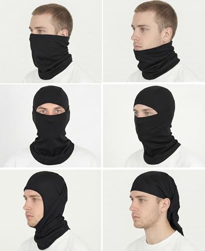Image of BOCOMAL FR Face Mask Flame Resistant Balaclava 5.5oz Lightweight Arc Rated Helmet Liner Covering Hood for Welding