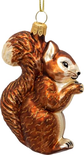 SIKORA Eichhörnchen besondere Weihnachtskugel Glas Christbaumschmuck...