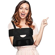 Arm Sling, Arm Immobilizer Sling, Comfort, Best Fully Adjustable Rotator Cuff and Elbow Support for Broken&Fractured Arm, Includes Immobilizer Band for Quick Recovery Women & Men