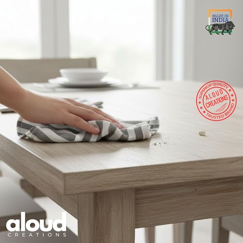 Image of ALOUD CREATIONS 4pc Advanced Diamond Weave Microfiber Cleaning Cloth | Extra Thick 400 GSM | Kitchen Cleaning Clothes | Kitchen Cloth for Cleaning & Dusting | Essentials for New Home | 14x14 inch
