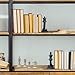 Chess Decor International Chess Bookends - Exquisite Decorative Book Ends for Shelves, Vintage Style Giant Chess Pieces, 6.57x5.91x1.18 inches