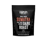 Organic Dark Roast Sumatra, Whole Bean Coffee, Single Origin Grade 1 Premium Coffee - 2lb Bag