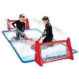 Wham-O Slip N Slide Wasser-Kniehockey-Set mit 2 aufblasbaren Toren, 2 Schlägern und 1 Puck für Garten und Rasen