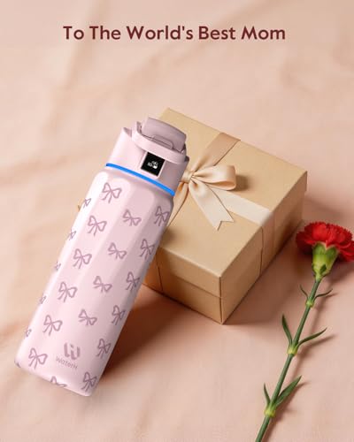 Image of BOOST Smart Water Bottle with Reminder & Tracker, Double Wall Vacuum Insulated Bottles Stainless Steel, 32oz BPA-Free Wide Mouth for School, Gym, Office, Ideal for Father's Day