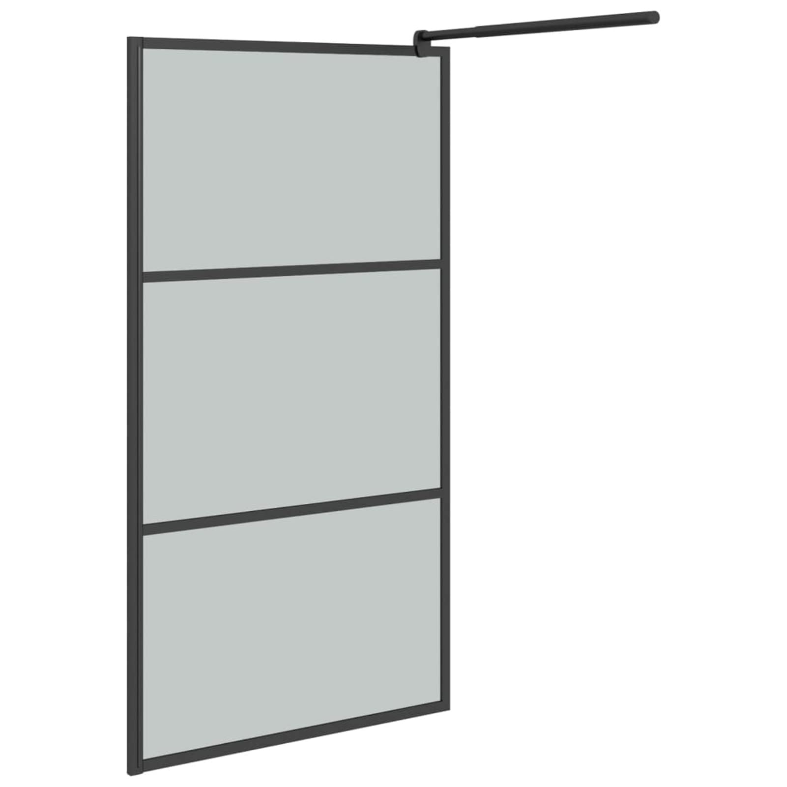 Mampara de Ducha accesible Vidrio ESG Oscuro Negro 100x195 cm, Mampara Bañera, Mampara Baño Ducha, Cabina De Ducha, Mampara Baño