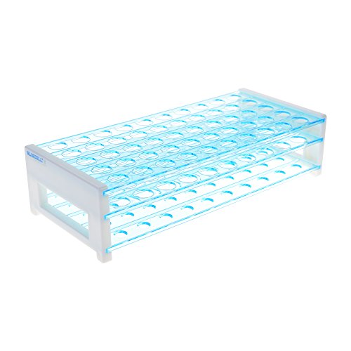 Porte-tubes à essai en plastique 50 trous pour tubes de 10/15/16 mm, amovible Cover