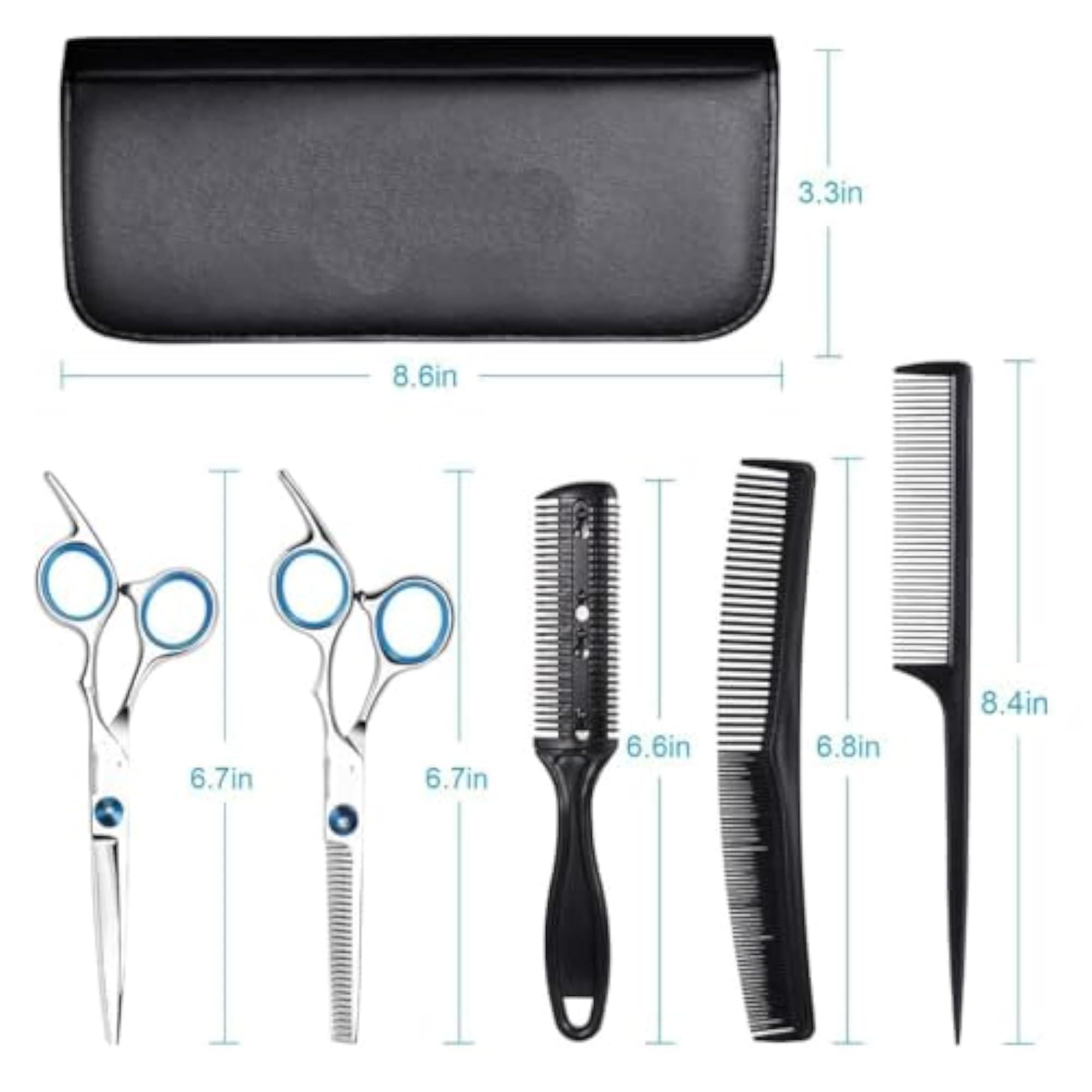 Professional Hair Cutting Scissors Kit, 6.7" Hairdressing Shears