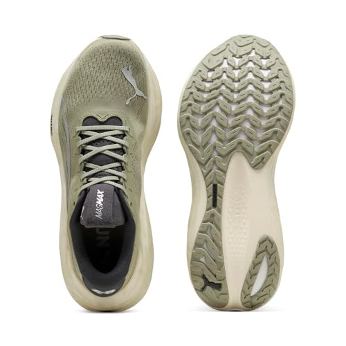 PUMA Men's Magmax Nitro X Terrains Running Shoes, Lux Army/Warm White/Dusky Grey, 12 M US
