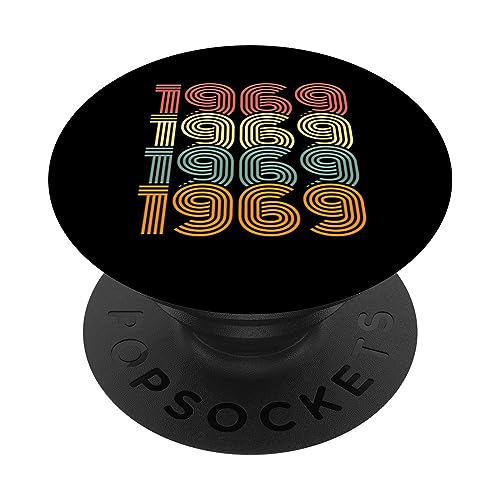 Vintage 1969 para hombres, idea de regalo de 54 cumpleaños de 54 años PopSockets PopGrip Intercambiable