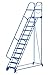 Vestil LAD-MM-12-P Maintenance Ladder 12 Step Perforated, Blue