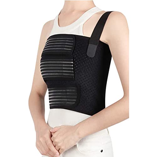 SXHMSAL Cinturón Elástico Tórax De Sujeción Hombres Mujeres, Cinturón Elástico De Envoltura De Pecho para Grietas, Protección Compresión Y Soporte De Costillas, Ayudas De Rehabilitación,M