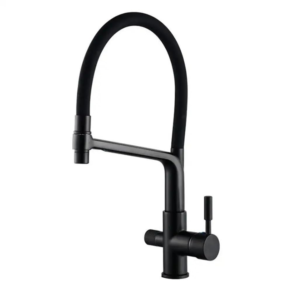 Kitchen Faucets Mixer Tap 360 Degree Rotation Features Mixer Tap Crane for Kitchen XT-213(Black)