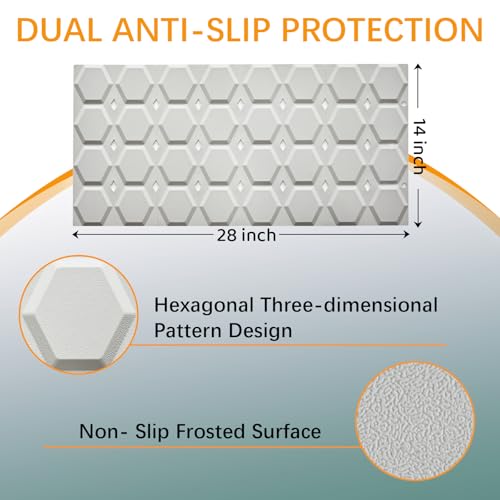 Rbc-King YZ-LG Non Slip Silicone 28 * 14 Inch Bath Mat For Tub Without Suction Cups,Free Of Odor Heavy Duty Safety Shower Mat Used thumb #3