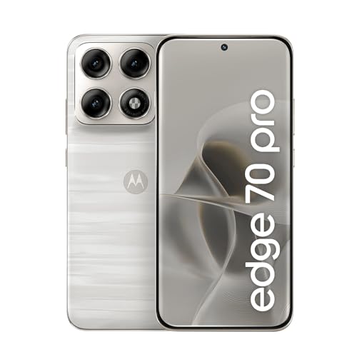 Smartphone Motorola Edge 70 PRO 5G - 512GB 24GB (12GB RAM+12GB Ram Boost), 4 câmeras de 50MP, Tela 1.5K extreme AMOLED 144Hz, Bateria 6500 mAh, IP68/IP69 - Branco