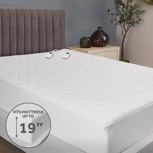 Sunbeam Electric Premium Water Resistant Restful Quilted Heated Mattress Pad, 12 Heat Settings, 12-Hour Selectable Auto Shut-Off, Fast Heating, Cozy Warming Bed, Queen, 60" x 80" by Sunbeam - Image 7