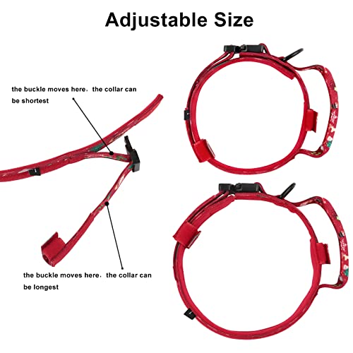 Image of DAGANXI Christmas Tactical Dog Collar, Adjustable Nylon Collar with Control Handle and Metal Buckle for Medium Large Dogs with Patches and Airtags Case (L, Christmas Red)