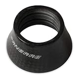 Altura 25mm y Peso 18gr PANERAE Espaciador CÓNICO 1 1/8\" Fibra de Carbono 3K Grosor: 25mms Peso: 18 Gramos Color Negro Acabado Brillo
