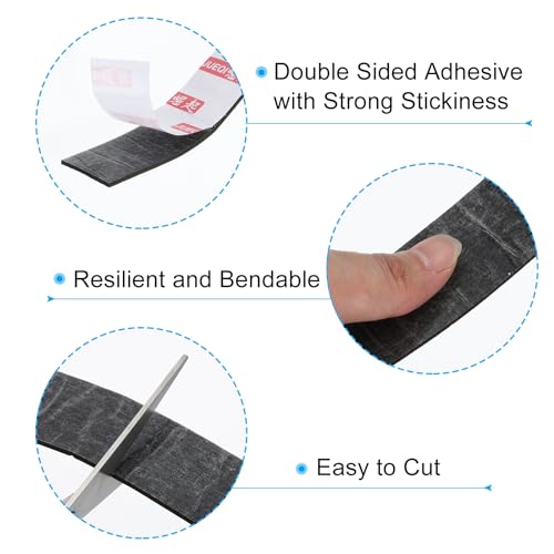 Image of PATIKIL 5 /8 inch W x 1 /8 inch T x 16.4Ft Double Sided Foam Tape, EVA Multipurpose Self Adhesive Weather Sponge Stripping for Home Decorations, Card Scrapbooking DIY Craft Project, Black