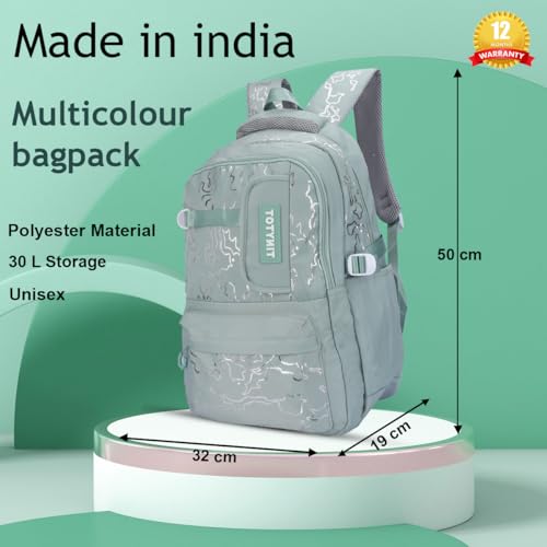 Image of Tinytot 30 Litre, Stylish & Trendy Water Resistant Hi Storage School Collage Travel Laptop Backpack Bag for Boys, Girls, Mens & Womens, 20 Inches (Black)