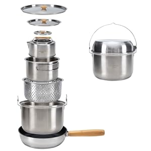 KingCamp Camping Cookware Set 304 S...