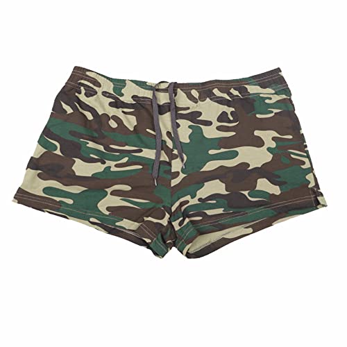 Jeeing Gear Men's Bodybuilding Gym Workout Fitness Shorts 3" Inseam Inch Cotton Without Pocket, Camouflage, Size Xl #TOP5
