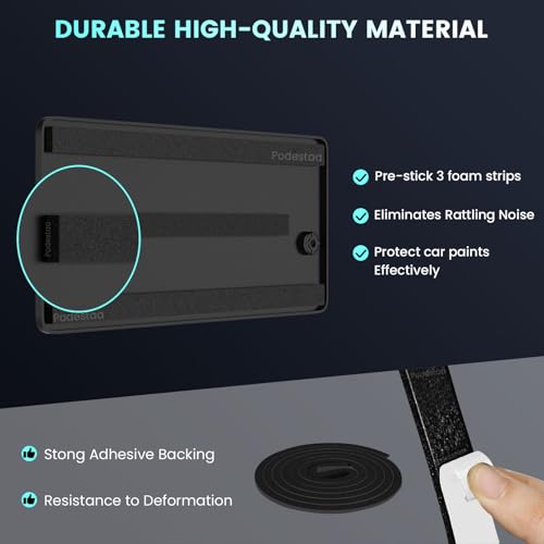 Podestaa Rear License Plate Bracket Holder for Audi 2014-2024 A3 A4 A5 A6 A7 A8 Quattro Sportback Allroad S3 S4 S5 S6 S7 S8 RS3 RS4 RS5 RS6 RS7 Series License Plate Bumper Car Tag Frame Mounting Kit by Podestaa - Image 4