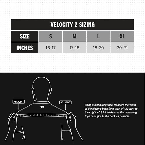 Xenith Velocity 2 Varsity Football Shoulder Pads for Adults - All Purpose Protective Gear (Large)